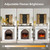 45" Birdcage-Style Electric Fireplace with Mantel, Tall Fireplace TV Stand
