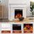 R.W.FLAME 43” Electric Fireplace Mantel Wooden Surround Firebox