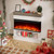 Freestanding Fireplace Minimalist Mantel - 12 Color Flame Effect - 1500/750 Watt Heater - Remote Control
