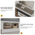 Freestanding Fireplace Minimalist Mantel - 12 Color Flame Effect - 1500/750 Watt Heater - Remote Control