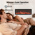 Smart Electric Fireplace Alexa/WiFi Enabled-The Inserts 50“ Wide-in Wall Recessed