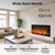 Smart Electric Fireplace Alexa/WiFi Enabled-The Inserts 50“ Wide-in Wall Recessed
