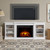 Real Flame Eliot 81" Grand Electric Fireplace TV Stand in White for TVs up to 80 inches