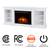 Real Flame Eliot 81" Grand Electric Fireplace TV Stand in White for TVs up to 80 inches