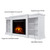 Real Flame Eliot 81" Grand Electric Fireplace TV Stand in White for TVs up to 80 inches