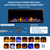 Touchstone Sideline Elite 50" Smart Electric Fireplace with Surround Mantel - 1,500W Heater