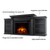 Real Flame Tracey 84" Grand TV Stand with Electric Fireplace in Black