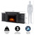 Real Flame Tracey 84" Grand TV Stand with Electric Fireplace in Black
