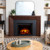 Real Flame Brooks 64” Grand Electric Fireplace with Mantel for Living Room or Bedroom