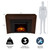 Real Flame Brooks 64” Grand Electric Fireplace with Mantel for Living Room or Bedroom