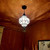 Lighting Style Elegance Filigrain Suspension Light, White Glass Ceiling Chandelier
