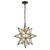 Milky Glass Pendant Light with Brass Finish | White Glass Ceiling Chandelier (16" Inch)