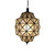 Handmade Brass & Frosted Glass Chandelier, Art Deco Moroccan Lantern Ceiling Light