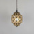 Handmade Brass & Frosted Glass Chandelier, Art Deco Moroccan Lantern Ceiling Light