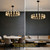 32-Light Black Crystal Chandelier, Dia 33" Large Dining Room Light Fixture | Round Dining Room Chandelier