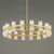 33" Gold Crystal Chandeliers for Dining Room Light Fixture