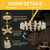 33" Gold Crystal Chandeliers for Dining Room Light Fixture