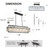 Modern Rectangle Black Crystal Chandeliers for Dining Room, 42" Large Rectangular
