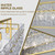 Gold Crystal Chandeliers for Dining Room, 42" Large Rectangular Water Ripple Glass
