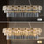 34.3" L Modern Crystal Chandeliers for Dining Room 12 Lights Gold Chandelier