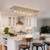 Crystal Chandelier for Dining Room 39.3" Modern Gold K9