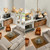 Vintage Chandelier in Matte Antique Brass Finish with Amber Flower-Shaped