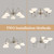 Light Chandelier in Brushed Nickel Finish with Flower-Shaped