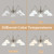 Light Chandelier in Brushed Nickel Finish with Flower-Shaped