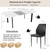 Extendable Kitchen Table with 6 Upholstered Chairs, Space-Saving for Dining Room