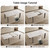 Extendable Kitchen Table with 6 Upholstered Chairs, Space-Saving for Dining Room