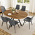 Dining Table Set for 6 People, 43.3"-59.1" Extendable Kitchen Table with 6 Upholstered Chairs