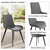Dining Table Set for 6 People, 43.3"-59.1" Extendable Kitchen Table with 6 Upholstered Chairs