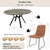 Extendable Round Dining Table Set for 6 People, 43.3"-59.1" Extendable Kitchen Table