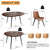 HIPIHOM 43.3"-59.1" Extendable Round Dining Table Set for 6
