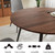 1" Extendable Round Dining Table Set of 6, Mid Century Wooden Round Kitchen Table