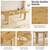 Dining Table Set for 6, Table+6 U-Shaped Black Chairs | 63-78.7'' MDF Dining Room Table Set