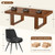 7-Piece Modern Farmhouse Dining Table Set, 86.6" x 47.2" Sturdy Stable Dining Table
