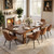7-Piece Modern Farmhouse Dining Table Set, 86.6" x 47.2"