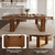 86.6" x 47.2" Sturdy Stable Dining Table with 6 Chairs, Rectangular Kitchen Table Set for 6