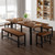 5-Piece Dining Table Set for 4-8 People, 63" Extendable Kitchen Table