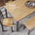 6-Piece Dining Table Set with Bench | Two-tone casual style