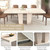 Faux Marble Expandable Dining Room Tables Set