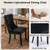 79" Dining Table Set for 6, 7 Pieces Extendable Dining Table and 6 Black Tufted Chairs Set for 6