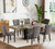 Henf 63"-79" Dining Table Set for 6, 7 Pieces Extendable Dining Table