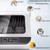 Portable Countertop Dishwasher with 5 Wash Programs, 70°C High-Temperature Wash