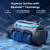 Corded & Cordless Hybrid Pool Cleaner Robot with Smart Navigation, APP Control, Clean Floor/Wall/Shallow for Pools Up to 1615 Sq.Ft