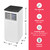 Frigidaire 8,000 BTU Portable Air Conditioner, Cools 350 Sq Ft, White