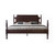 Solid Wood Queen Size Platform Bed Frame with Headboard & Footboard, Center Metal Legs, 12 Heavy-Duty Slats, Noise-Free