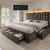 YITAHOME King Size Bed Frame with 3 Storage Drawers and RGB LED Lights | Velvet Upholstered Bed with Charging Station and Storage Headboard