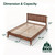 Zinus Vivek Deluxe Wood Platform Bed Frame with Headboard, King | Slatted Headboard, Wood Slat Support